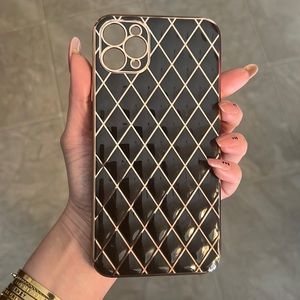 iPhone 11 Pro Max Black and Gold Phone Case